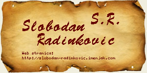 Slobodan Radinković vizit kartica
